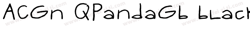 ACGN QPandaGB Black字体转换